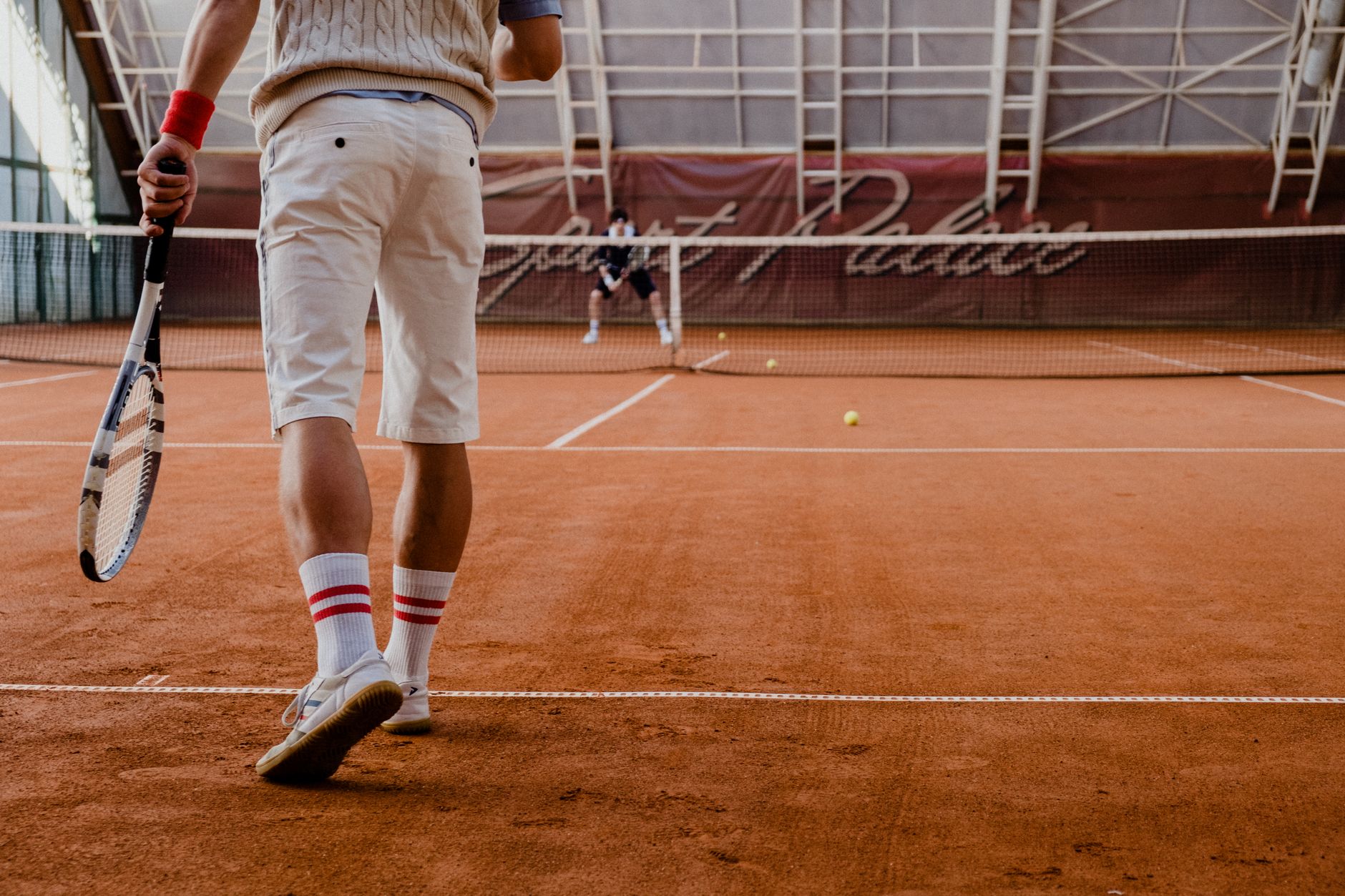 People playing tennis