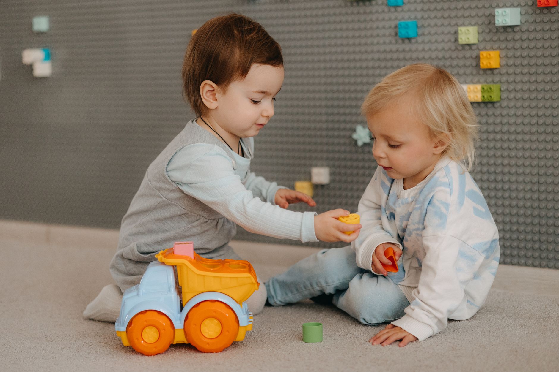 Children playing with toys