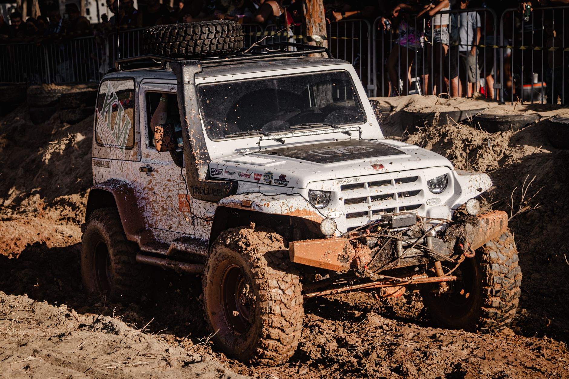 Offroad car in mud