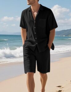 Das Leinen-Set für Herren perfekt für den Urlaub und entspannte Sommertage
